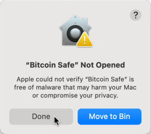 macOS warning